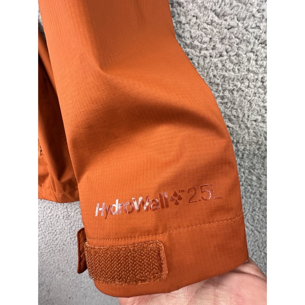 REI Co-op Rainier Rain Jacket Womens Small Orange Hydrowall 2.5 Layer Hooded - Picture 3 of 14